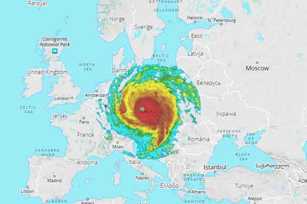 Συγκλονιστικό! Ο τυφώνας Ίρμα είναι μεγαλύτερος από την Ελλάδα και την Ιταλία μαζί