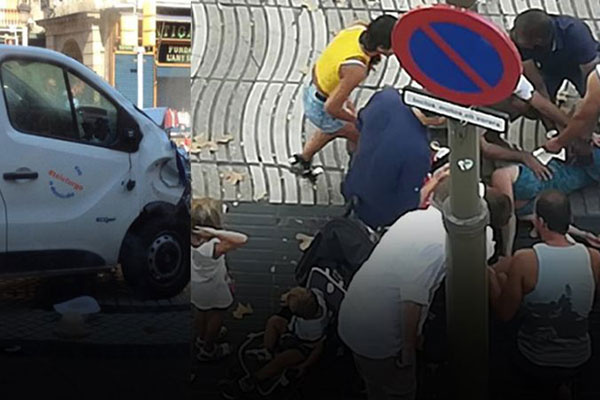 Φορτηγό έπεσε σε πεζούς στην Ράμπλας στη Βαρκελώνη - Αρκετοί τραυματίες