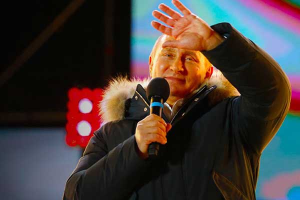 «Τσάρος» ξανά μέχρι το 2024 με 76,65% ο Πούτιν: Δεν θα μείνω μέχρι και τα 100 λέει ο ίδιος