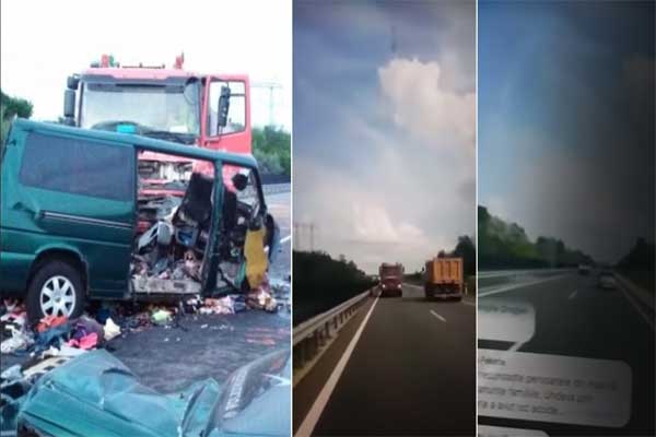 Βίντεο σοκ: Καρέ καρέ η σύγκρουση minibus με φορτηγό - Το μετέδιδε live στο Facebook ο οδηγός!