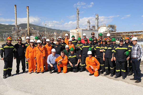 Εκπαίδευση πυροσβεστών στις εγκαταστάσεις της  Energean Oil & Gas