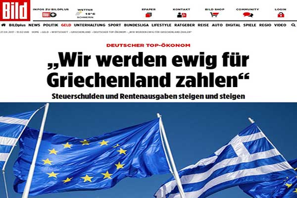 «Θα πληρώνουμε αιώνια για την Ελλάδα» λέει Γερμανός οικονομολόγος στη Bild