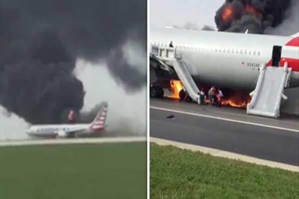 Σικάγο: Τρόμος στον αέρα! Πήρε φωτιά αεροσκάφος την ώρα της απογείωσης!