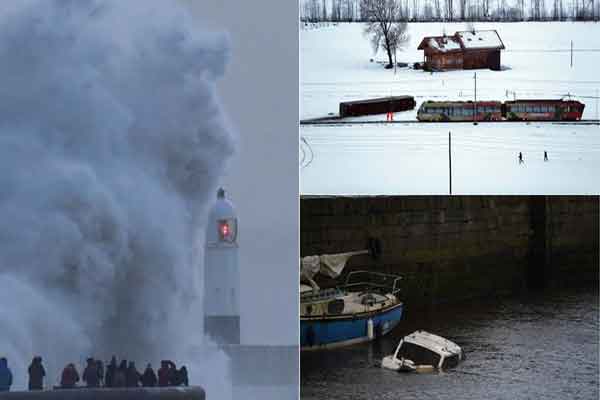H καταιγίδα Eleanor «σαρώνει» την Δ. Ευρώπη: Ένας νεκρός, 15 τραυματίες