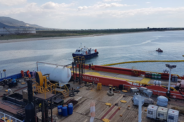 Άσκηση για την αντιμετώπιση θαλάσσιας ρύπανσης και για την ασφάλεια στις εγκαταστάσεις της Energean